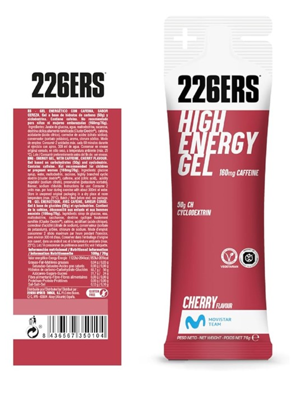 226ERS High Energy Gel Sabor Cherry 50gr. 2