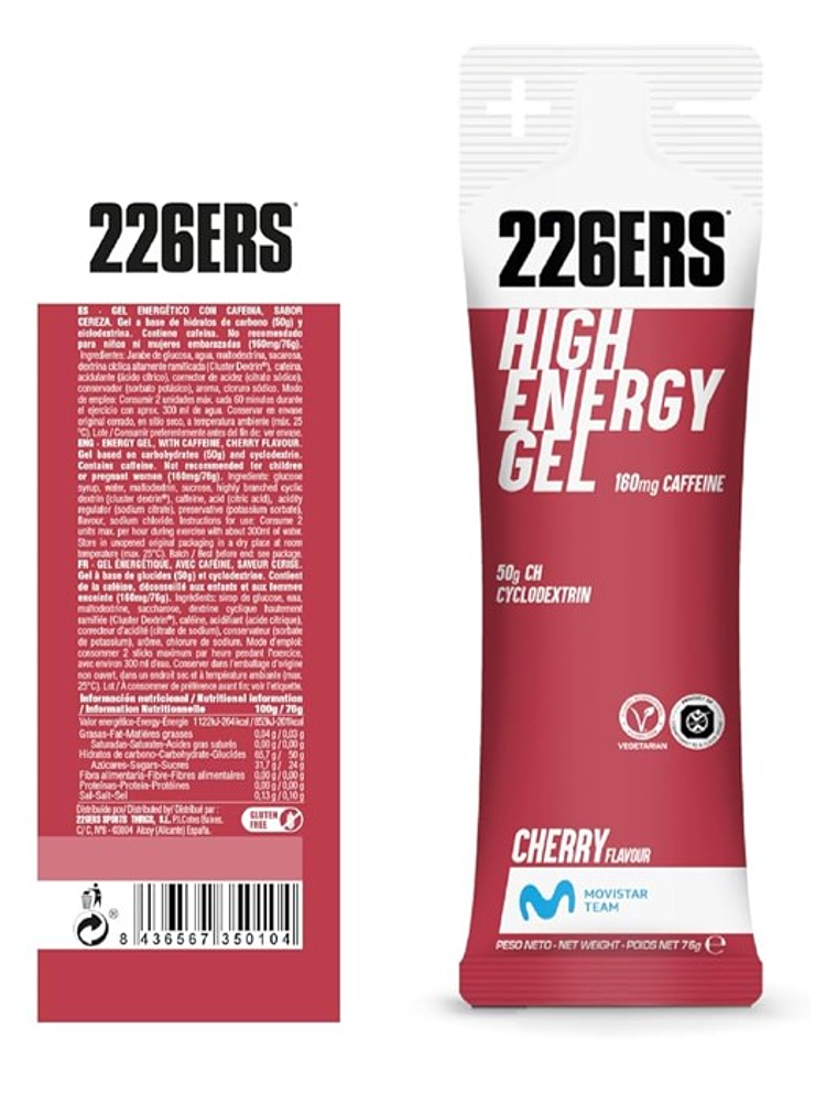 226ERS High Energy Gel Sabor Cherry 50gr. 2