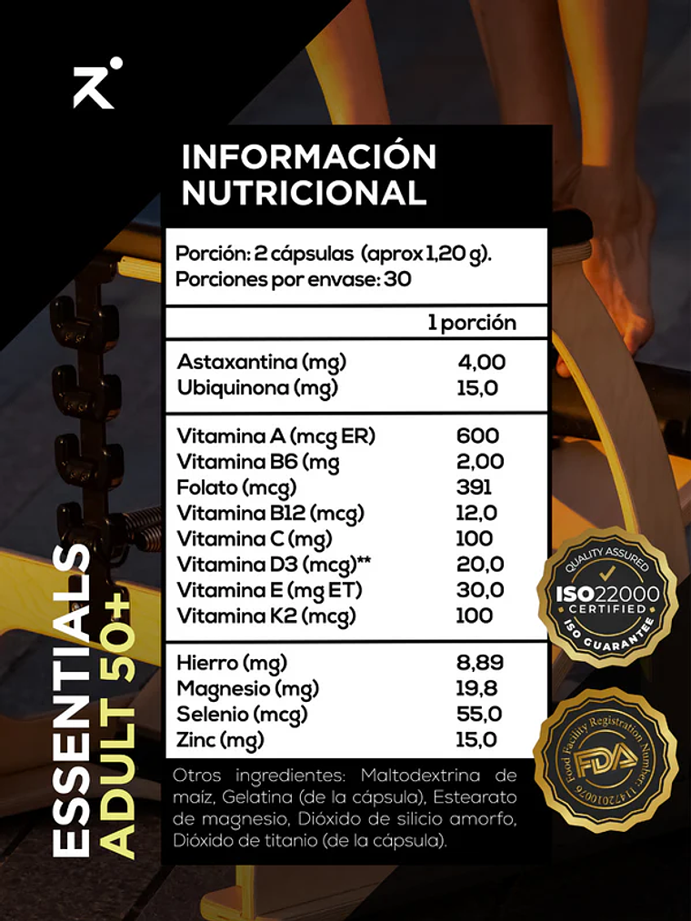 Strive Multivitamínico Adult 50+ Essentials 60 cápsulas 2