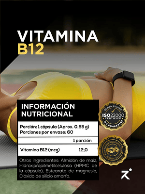 Strive Vitamina B12 60 cápsulas
