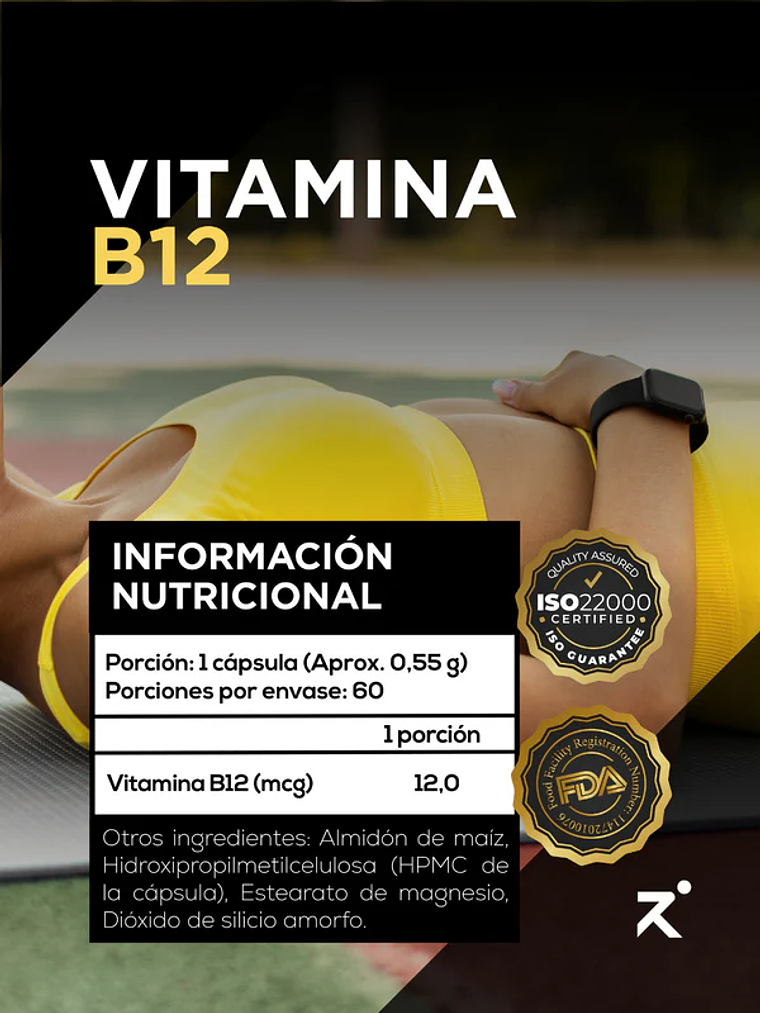 Strive Vitamina B12 60 cápsulas 2