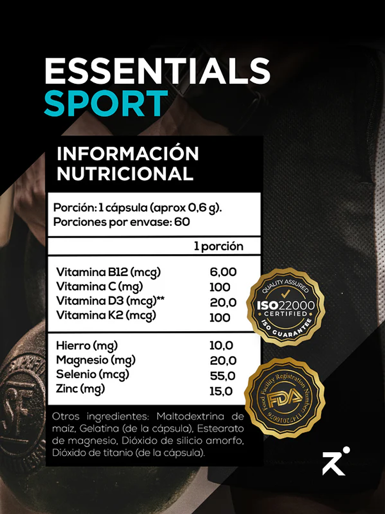 Strive Multivitamínico Sport Essentials 60 cápsulas 2