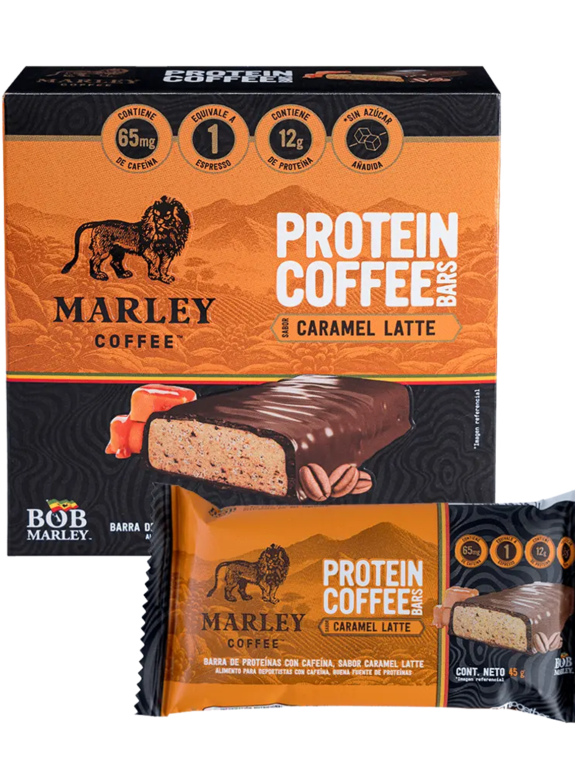 Marley Coffee Protein Bar (4un) - Caramel Latte 1