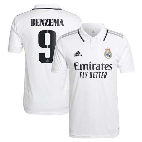 Camisola Principal Real Madrid 22/23 - Benzema 9 - Versão adepto