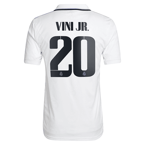 Camisola Principal Real Madrid 22/23 - Vini Jr. 20 - Versão adepto