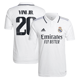 Camisola Principal Real Madrid 22/23 - Vini Jr. 20 - Versão adepto