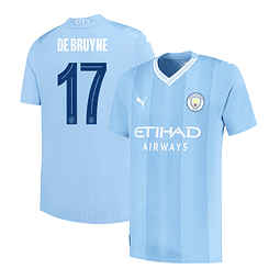 Camisola principal Man City 23/24 - De Bruyne 17 - Versão adepto