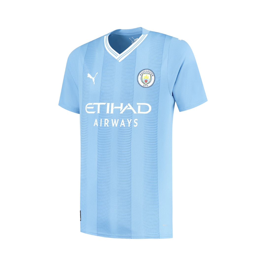 Camisola principal Man City 23/24 - De Bruyne 17 - Versão adepto 3
