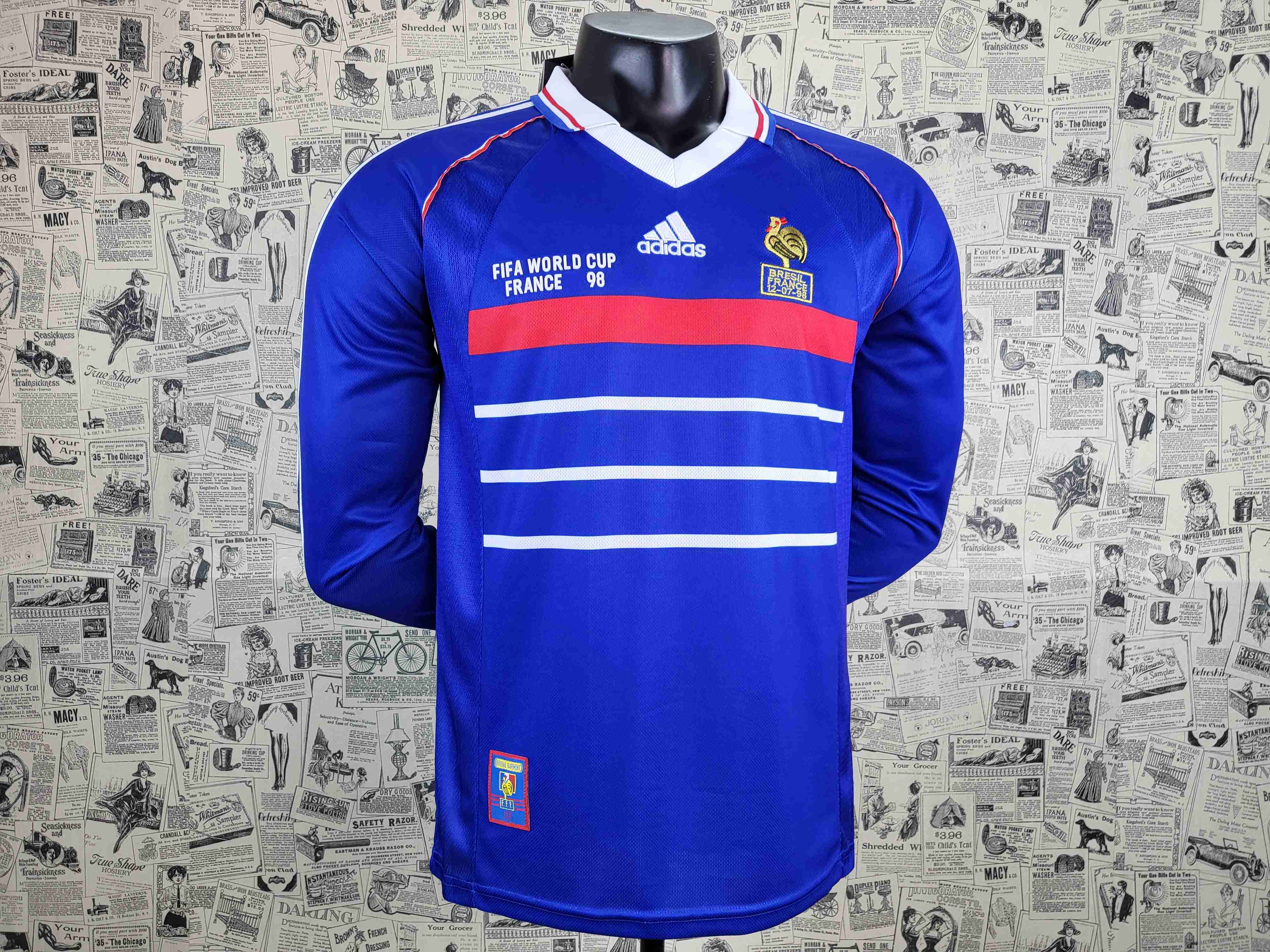 Camisola Principal França 1998 - Manga Comprida - Versão adepto 3