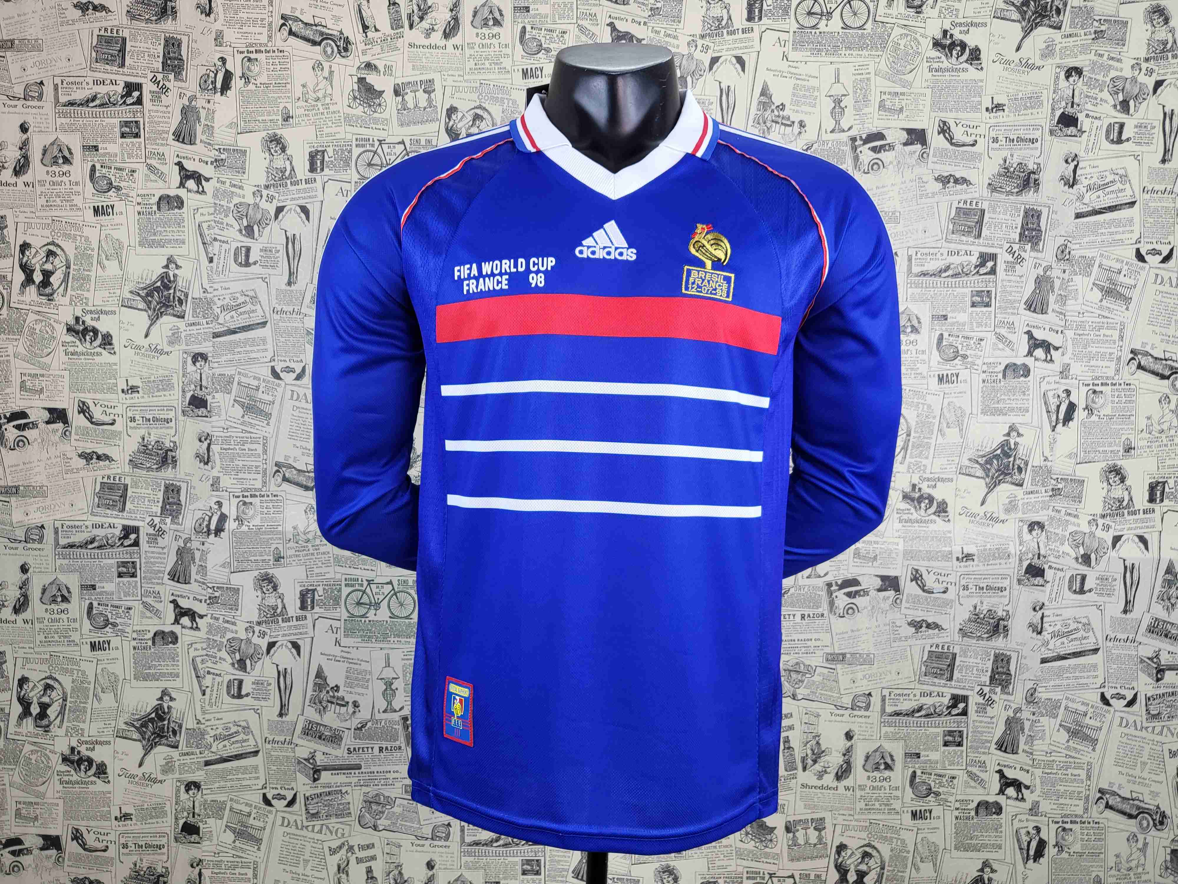 Camisola Principal França 1998 - Manga Comprida - Versão adepto 4