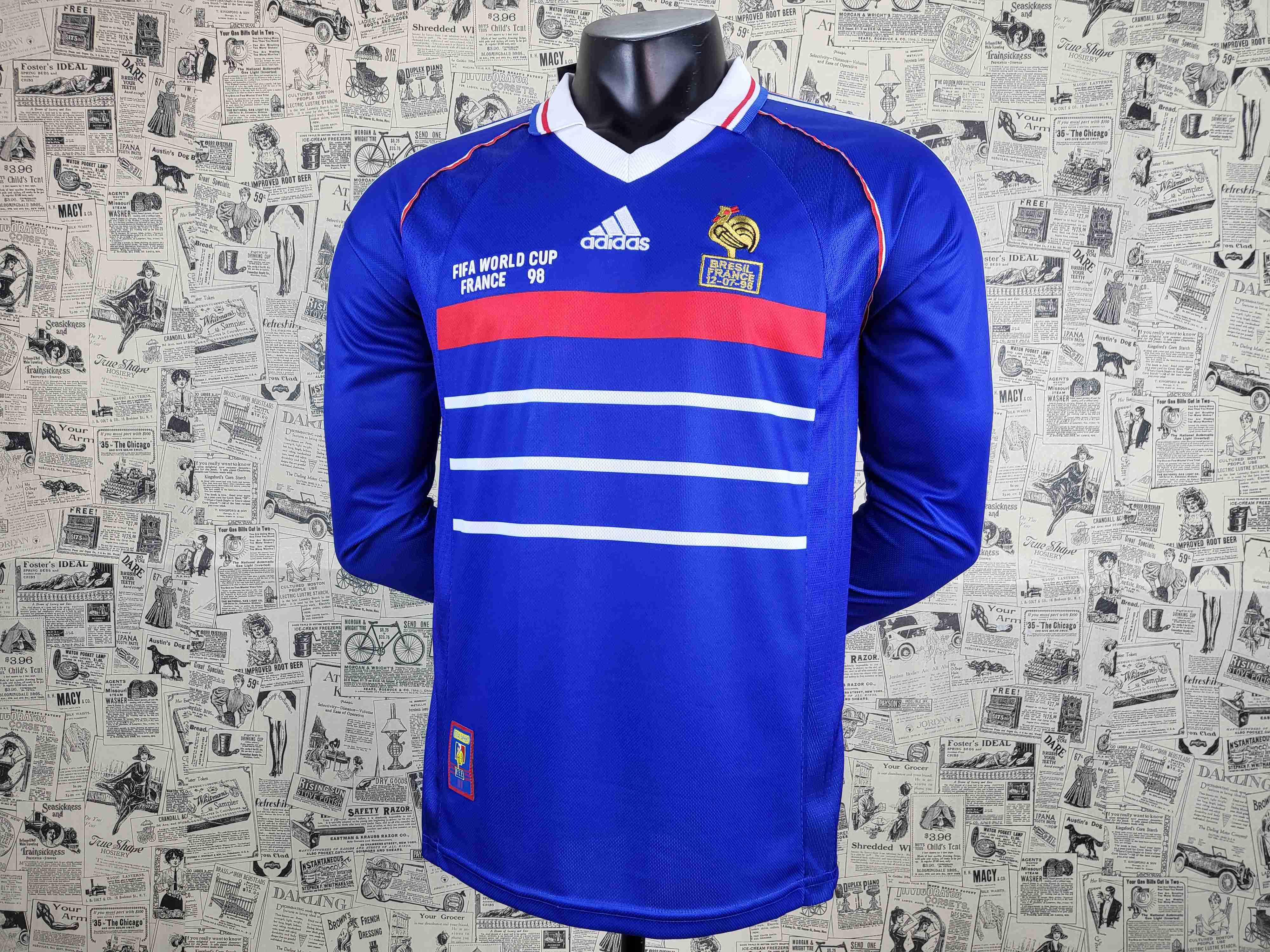 Camisola Principal França 1998 - Manga Comprida - Versão adepto 5