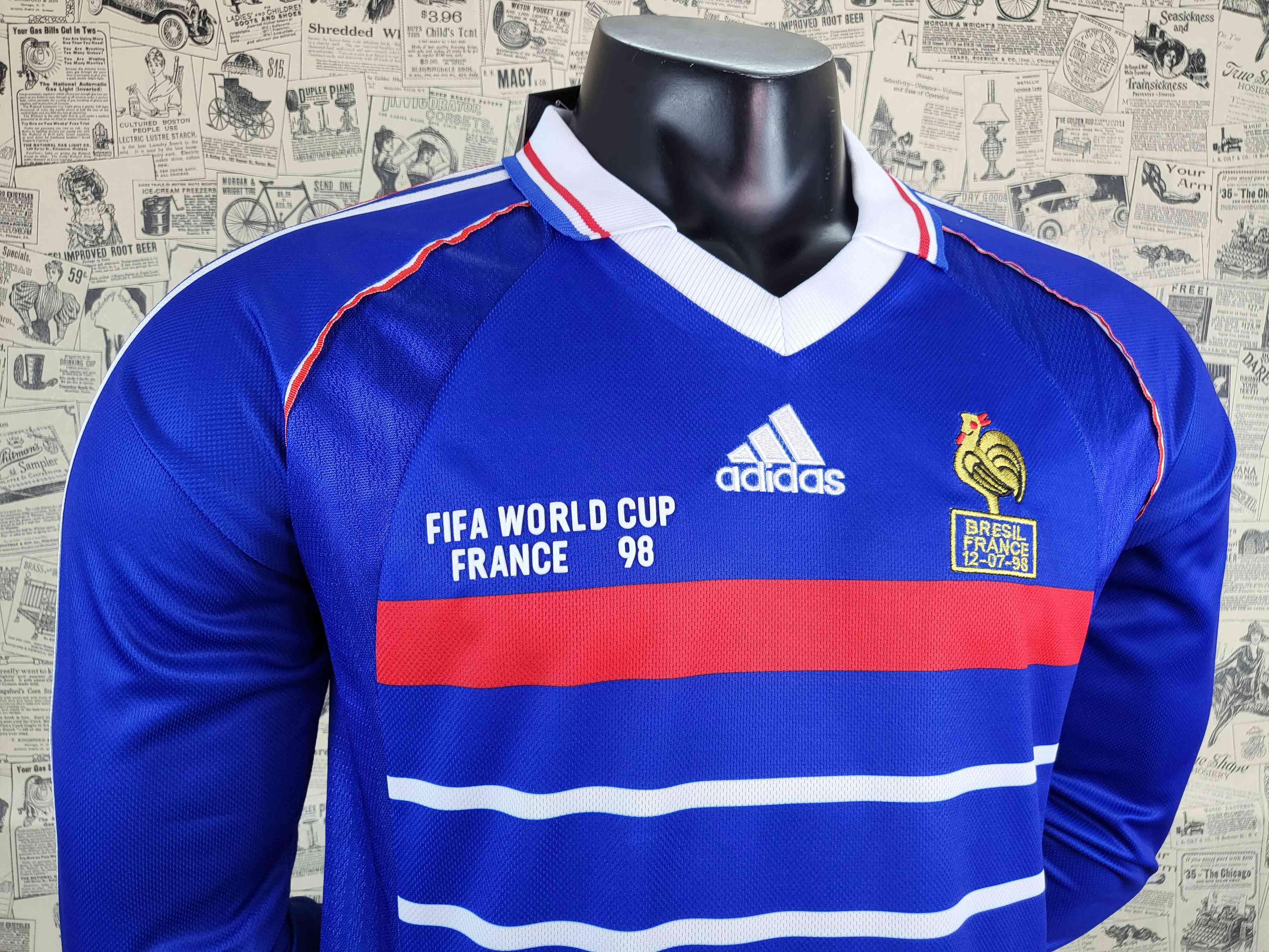 Camisola Principal França 1998 - Manga Comprida - Versão adepto 12