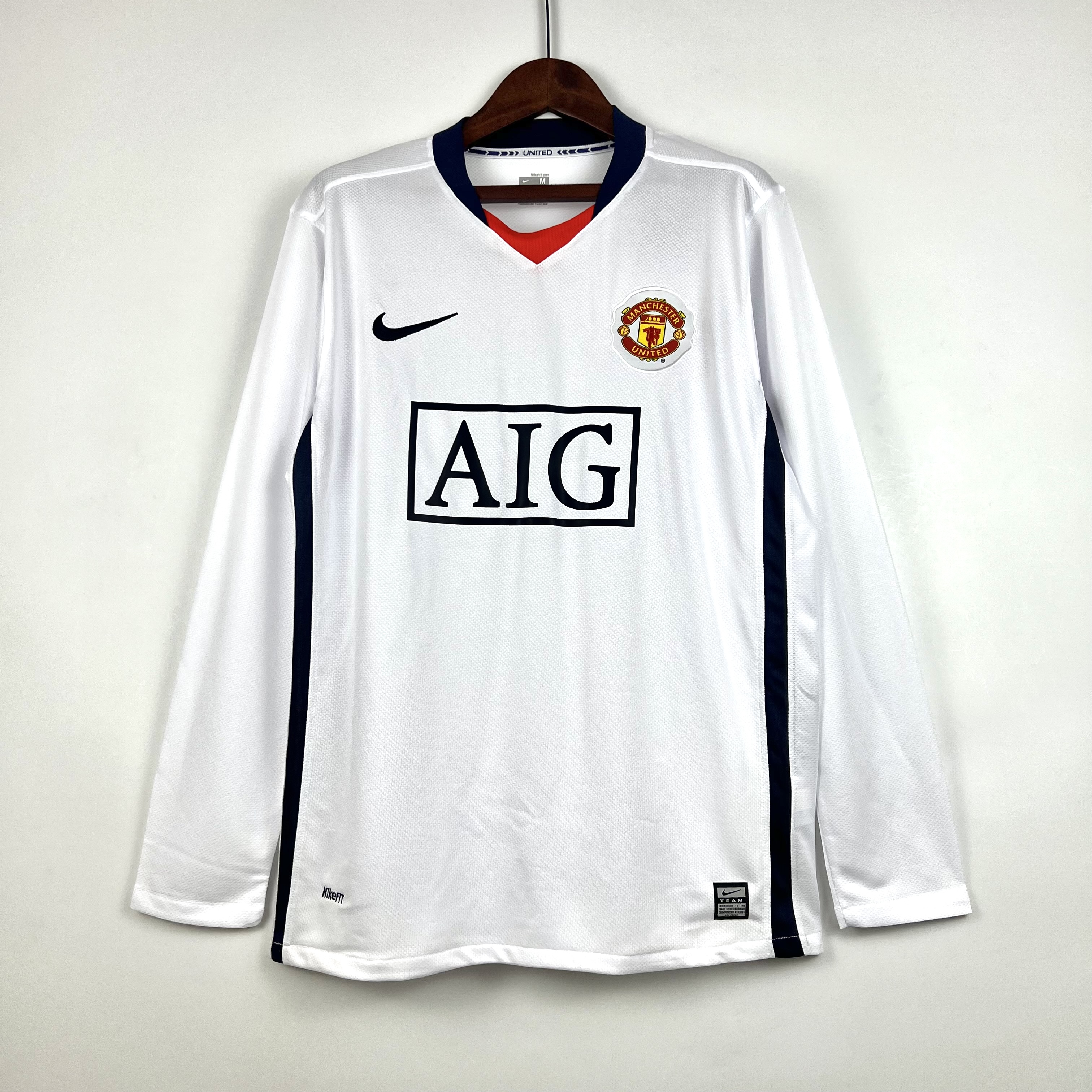 Camisola alternativa Manchester United 2008/2009 Manga comprida - Versão adepto 1