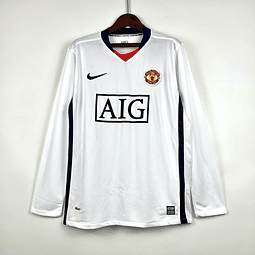 Camisola alternativa Manchester United 2008/2009 Manga comprida - Versão adepto