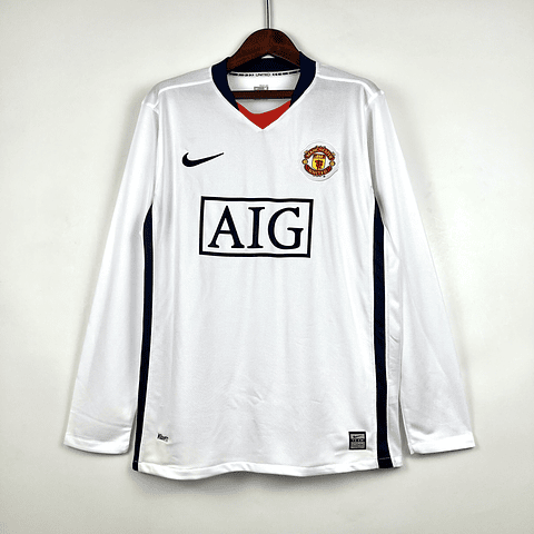 Camisola alternativa Manchester United 2008/2009 Manga comprida - Versão adepto