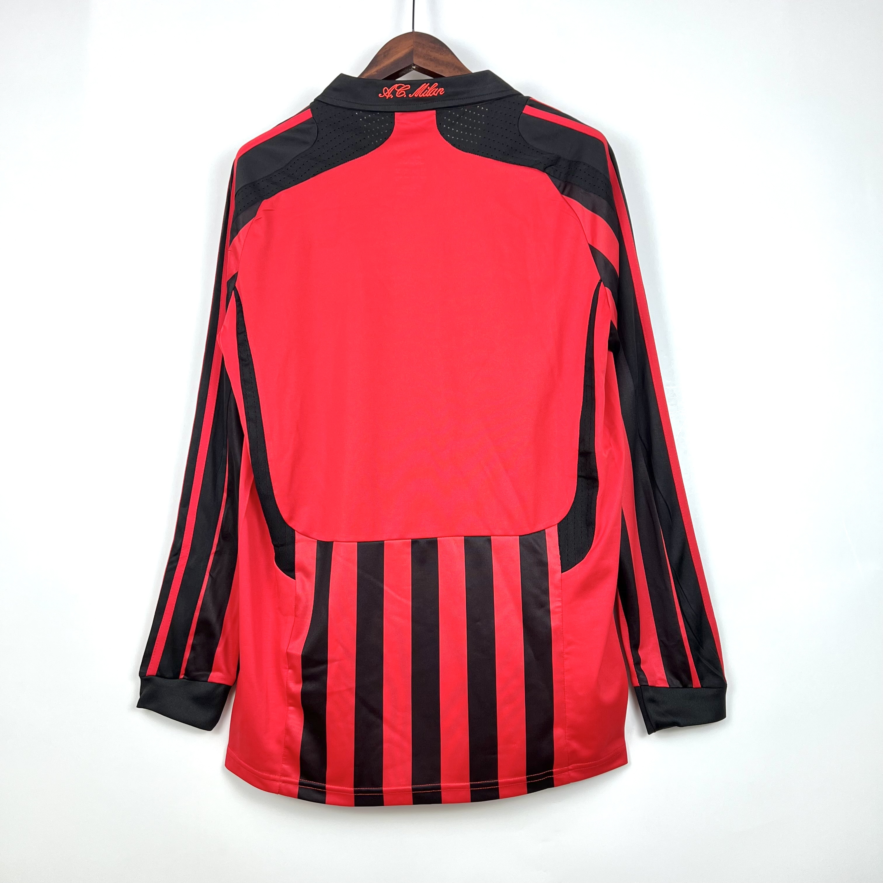 Camisola Principal Ac Milan 2007/2008 - Manga comprida - Versão adepto 3