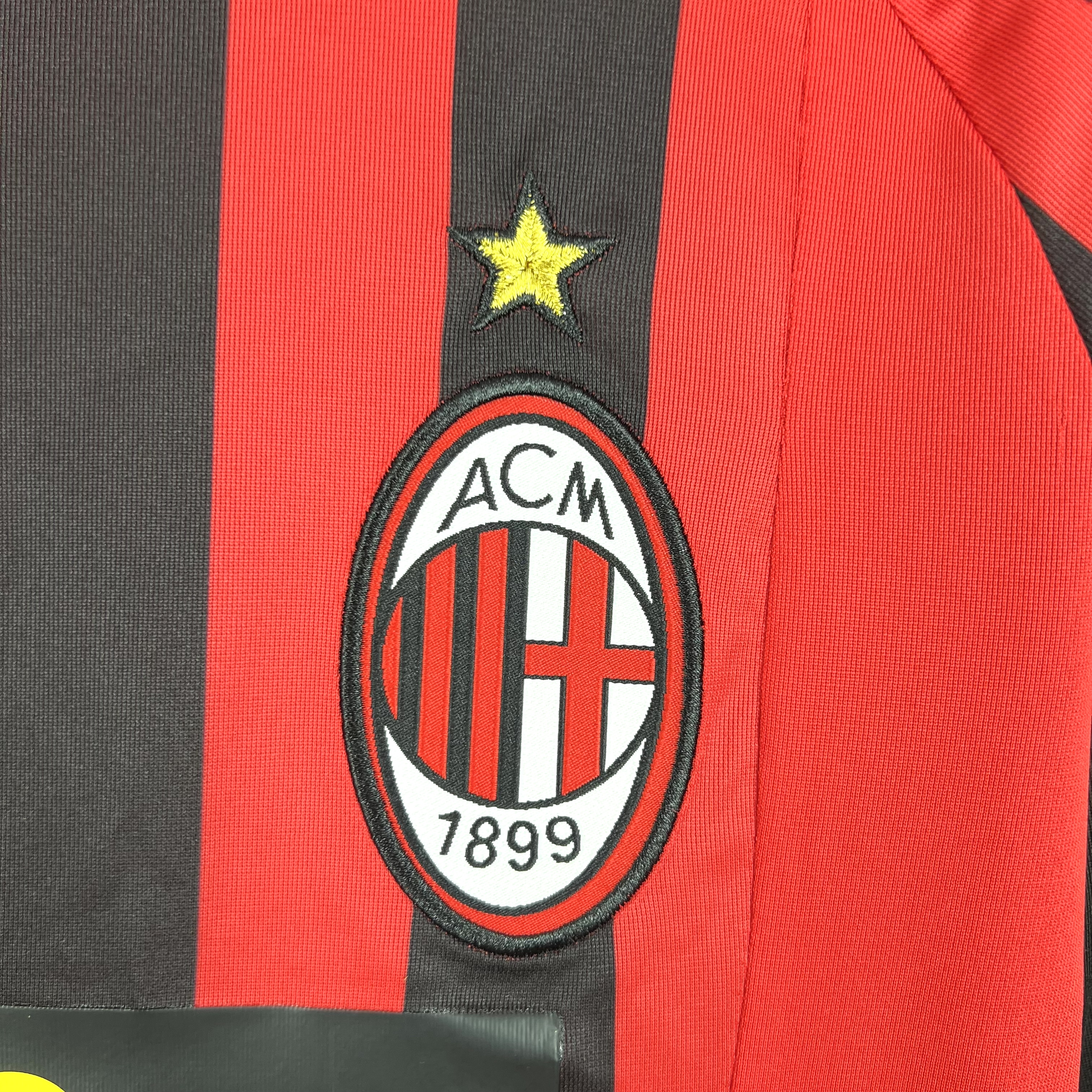 Camisola Principal Ac Milan 2007/2008 - Manga comprida - Versão adepto 4
