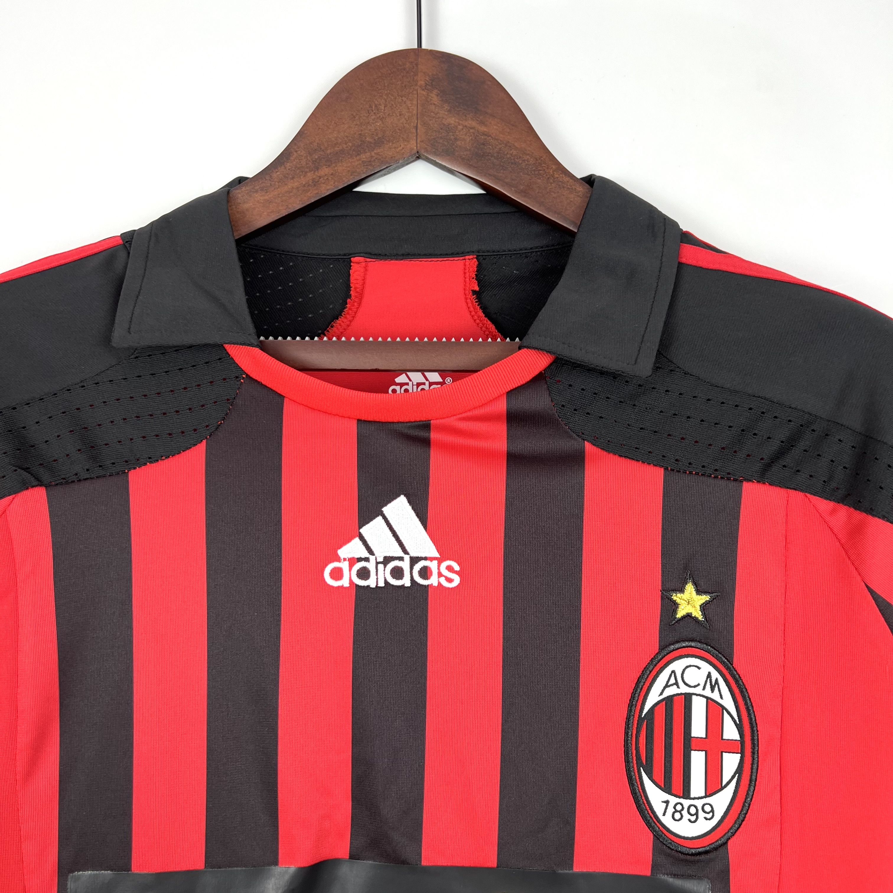 Camisola Principal Ac Milan 2007/2008 - Manga comprida - Versão adepto 6