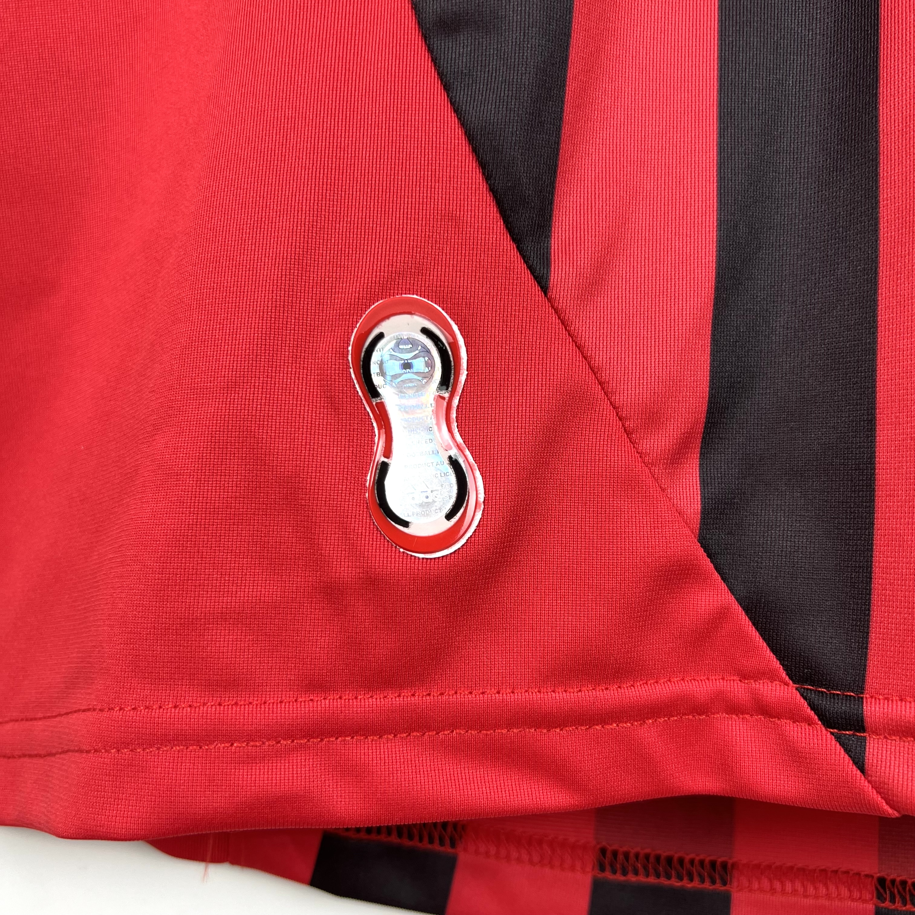 Camisola Principal Ac Milan 2007/2008 - Manga comprida - Versão adepto 10