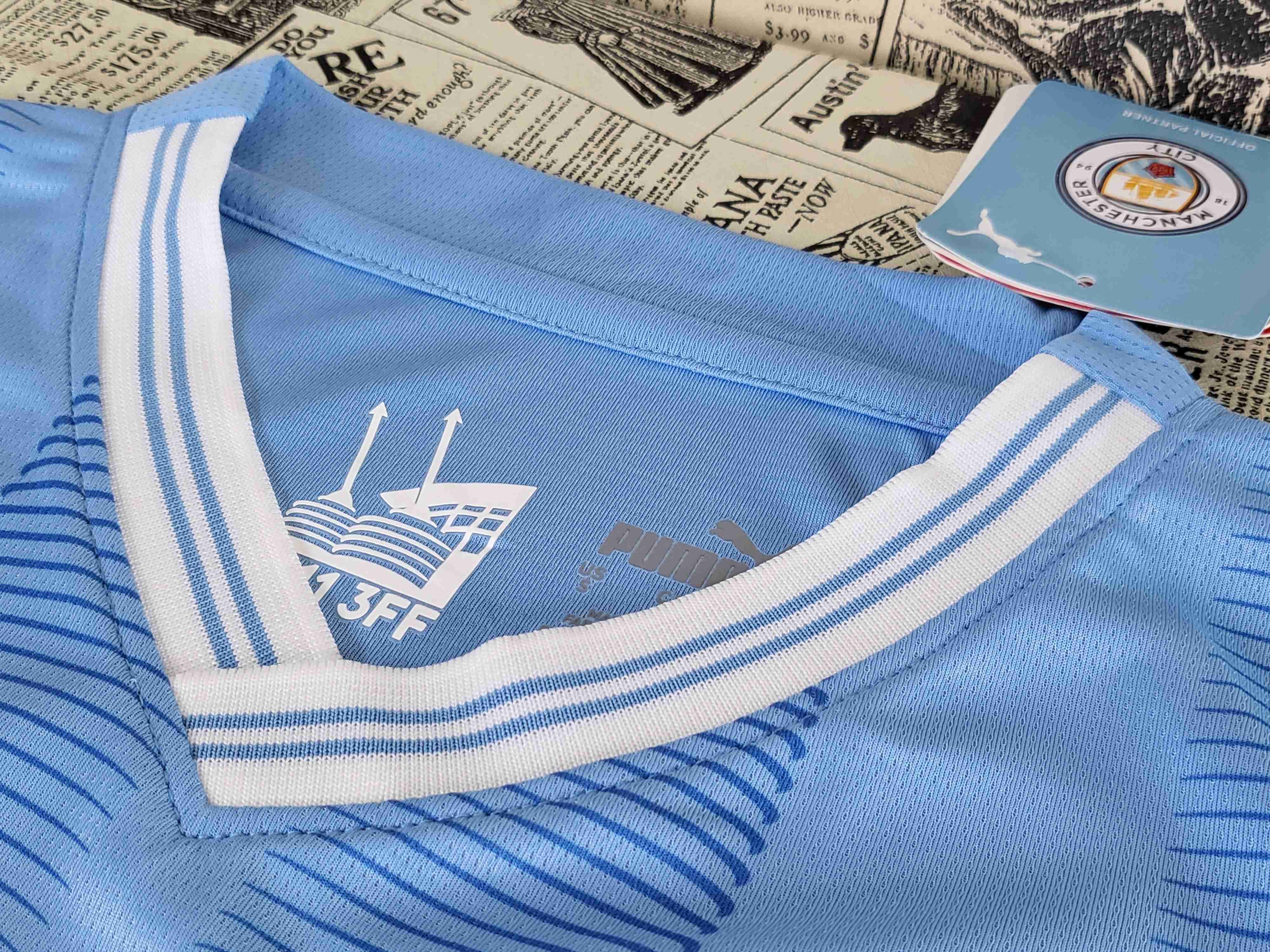 Camisola principal Man City 23/24 - Haaland 9 - Versão adepto 7