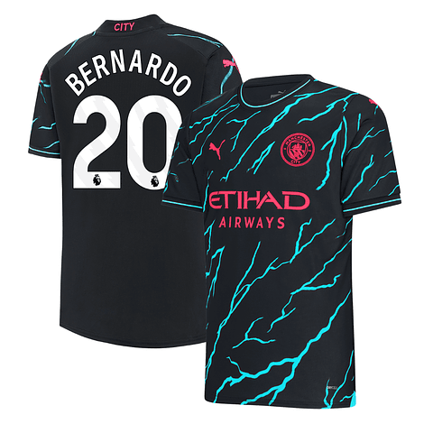 3ª Camisola Man City 23/24 - Bernardo 20 - Versão adepto