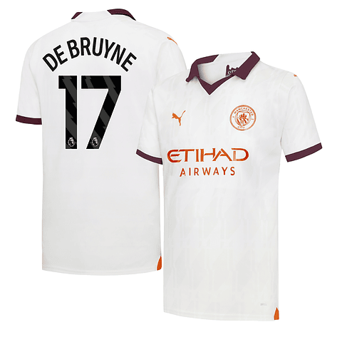 Camisola alternativa Man City 23/24 - De Bruyne 17 - Versão adepto