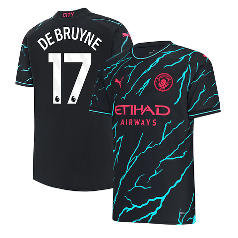 3ª Camisola Man City 23/24 - De Bruyne 17 - Versão adepto