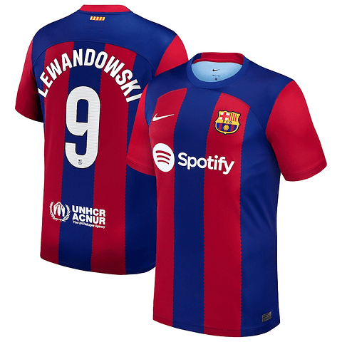 Camisola Principal Barcelona 23/24 - Lewandowski 9