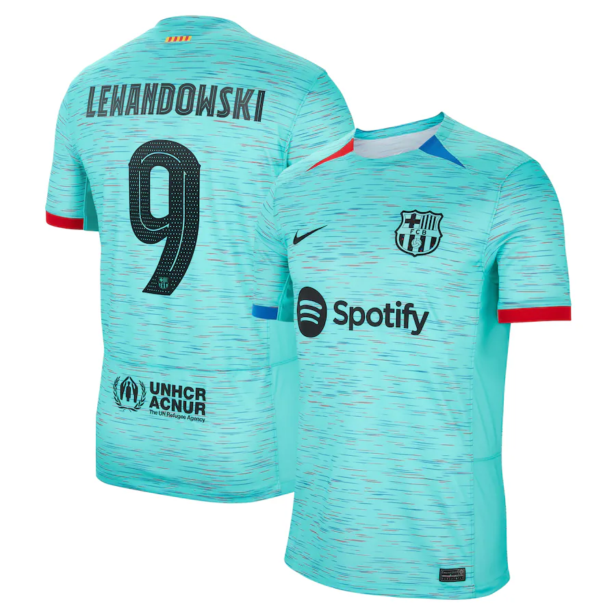 3ª Camisola Barcelona 23/24 - Lewandowski 9 1