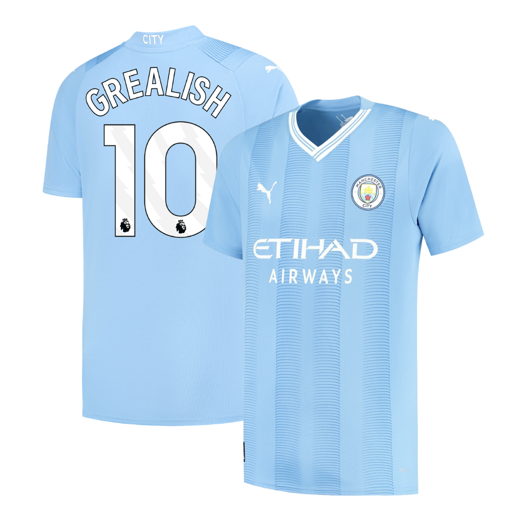 Camisola principal Man City 23/24 - Grealish 10 - Versão adepto 1