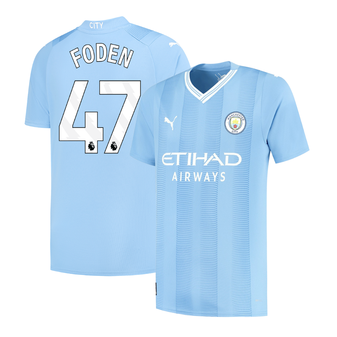 Camisola principal Man City 23/24 - Foden 47 - Versão adepto 1