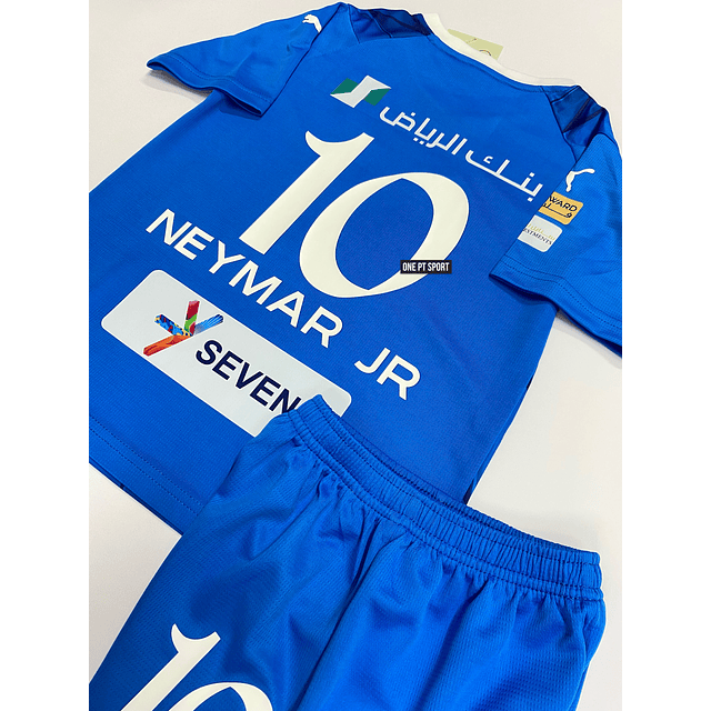 Kit Criança Neymar Jr 10 Al-Hilal Equipamento principal 23/24