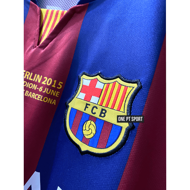 Camisola principal Barcelona 2014/2015 - Final Champions League - Messi 10 Versão adepto