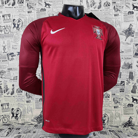 Camisola principal Portugal 2016 - Manga comprida - Versão adepto