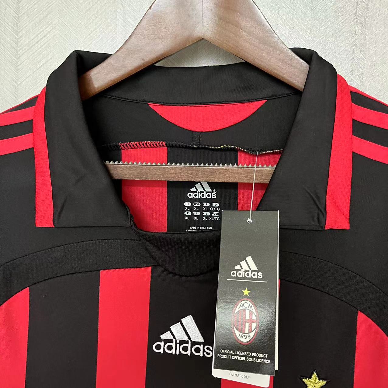 Camisola Principal Ac Milan 2006/2007 - Versão adepto 9
