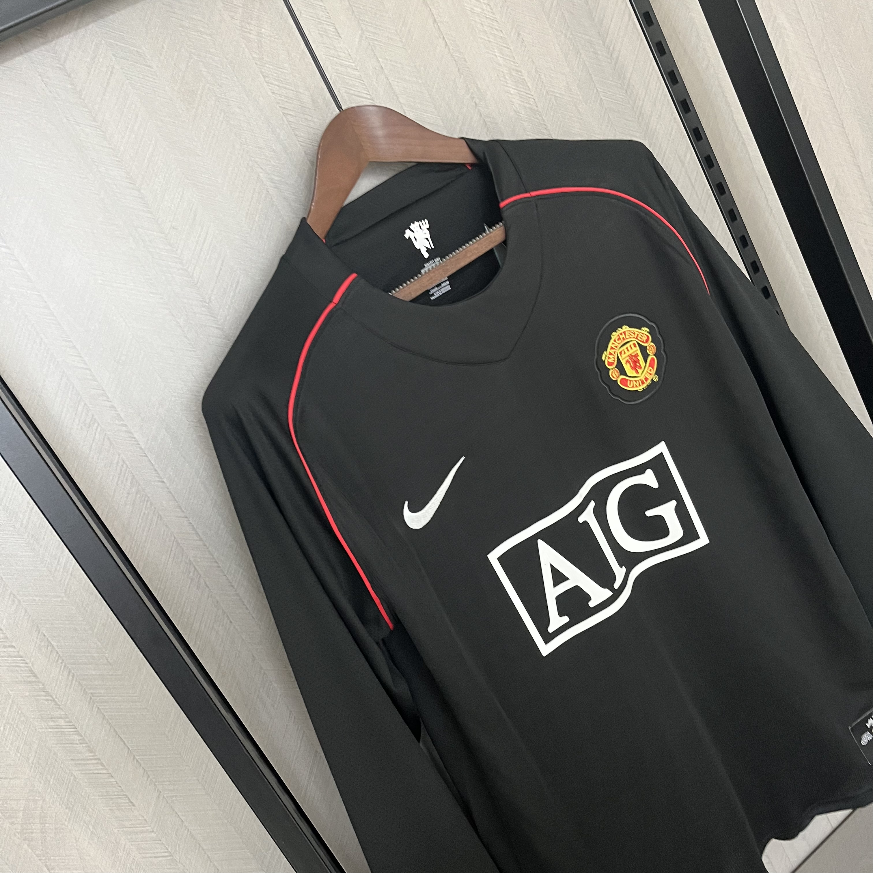Camisola alternativa Manchester United 2007/2008 - versão adepto - Manga comprida 8