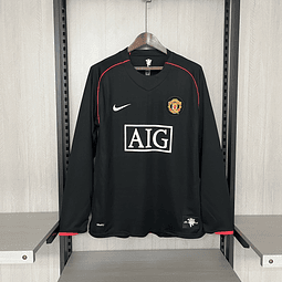 Camisola alternativa Manchester United 2007/2008 - versão adepto - Manga comprida