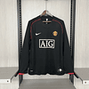 Camisola alternativa Manchester United 2007/2008 - versão adepto - Manga comprida