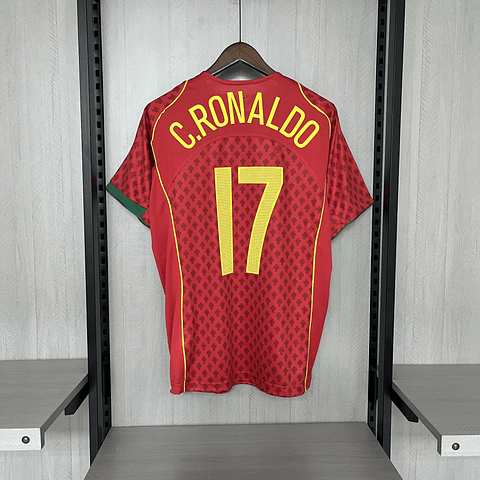 Camisola principal Portugal Euro 2004 - C.Ronaldo 17 - Versão adepto