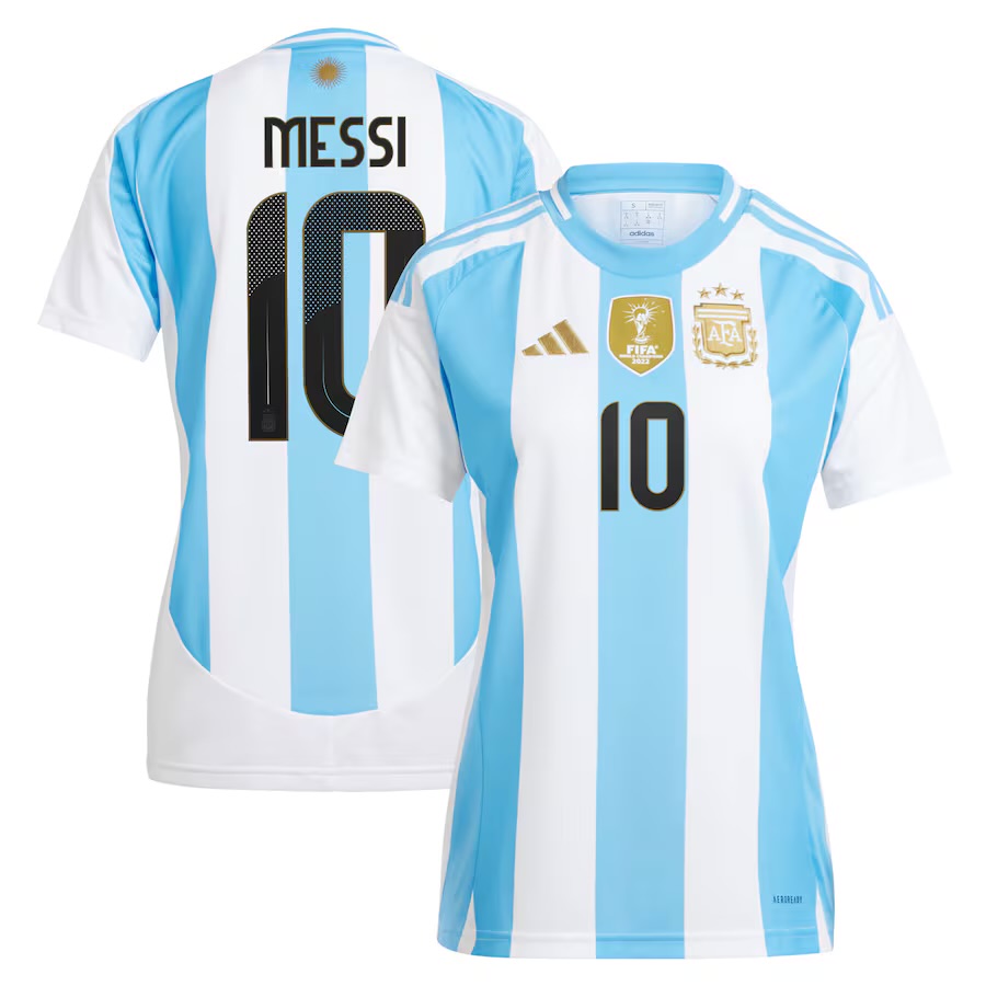 Camisola Principal Argentina 2024 - Messi 10 - Versão feminina 1