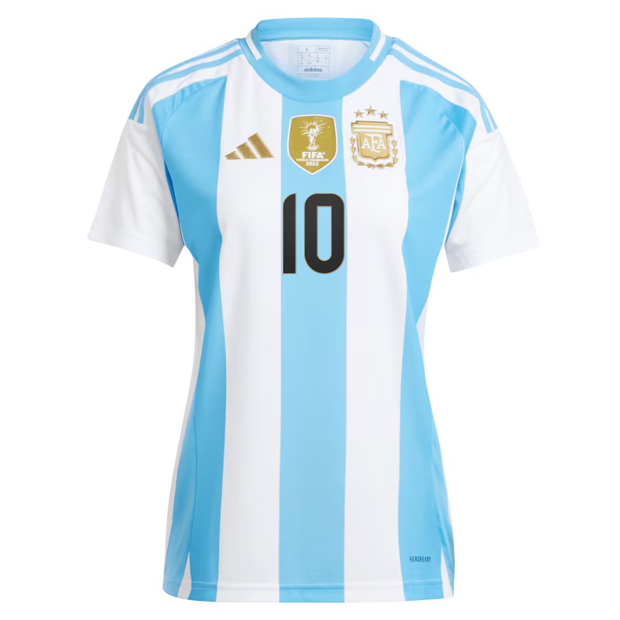 Camisola Principal Argentina 2024 - Messi 10 - Versão feminina 4