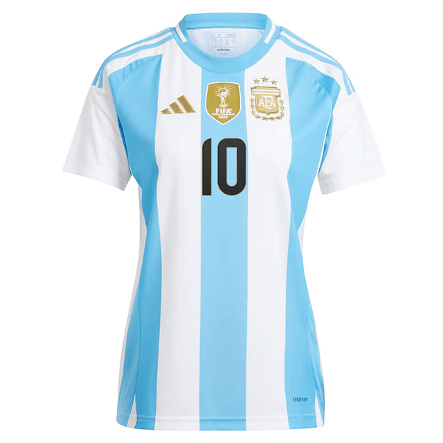 Camisola Principal Argentina 2024 - Messi 10 - Versão feminina