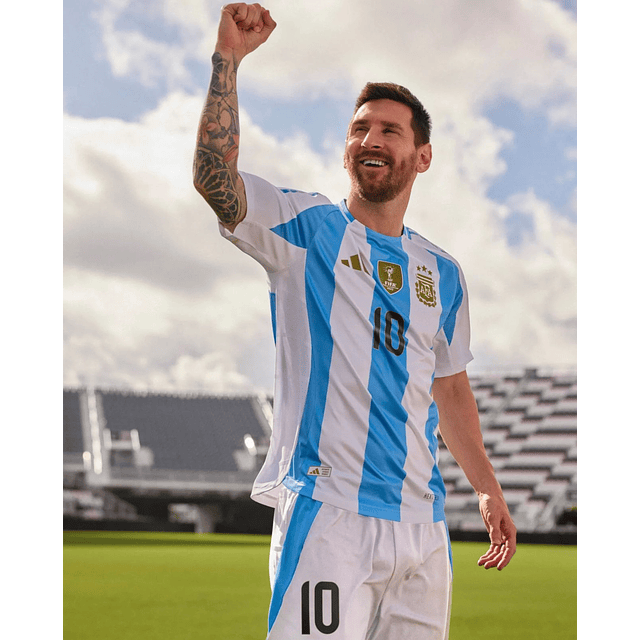 Camisola Principal Argentina 2024 - Messi 10 - Versão feminina