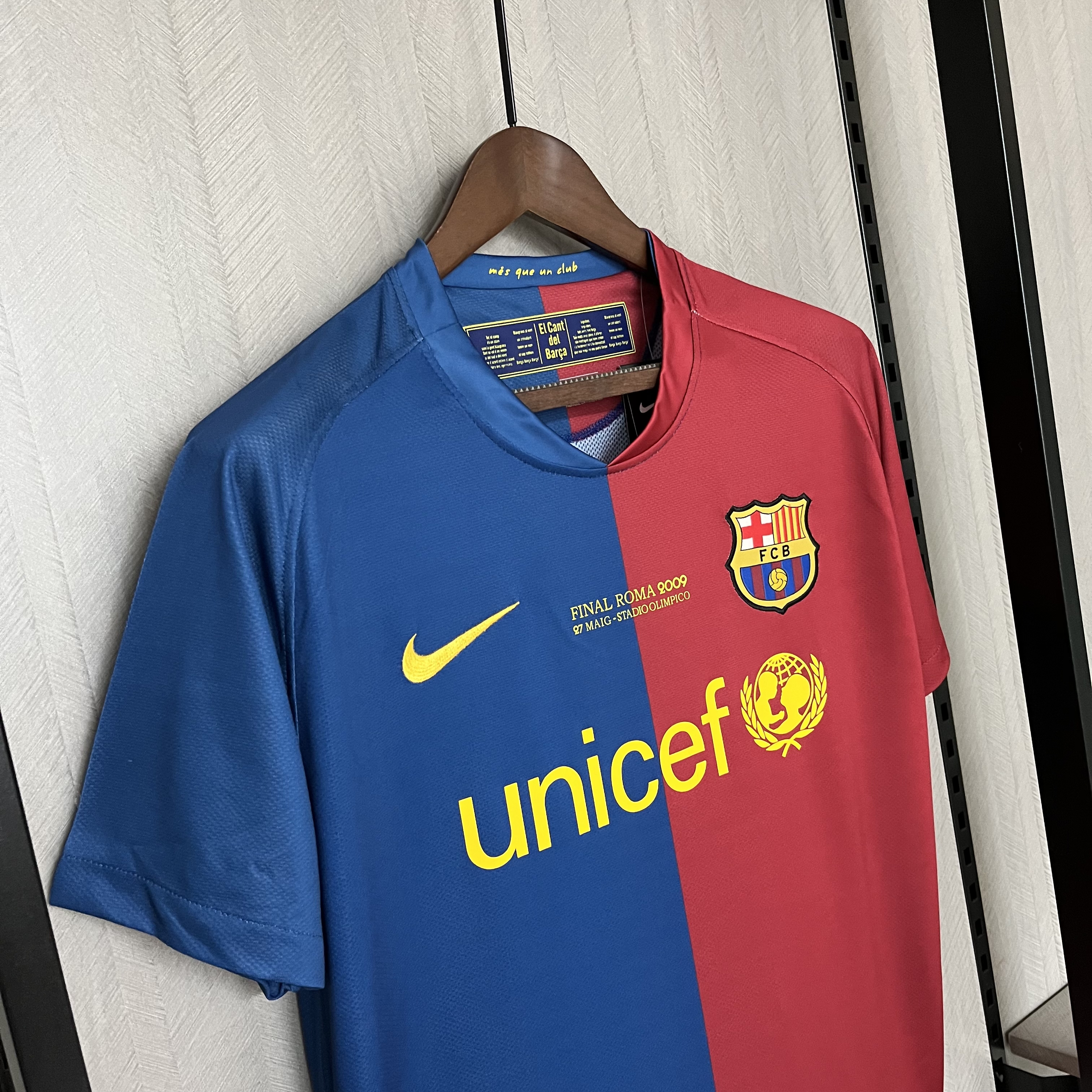Camisola principal Barcelona 2008/2009 Final Champions League - Versão adepto 8