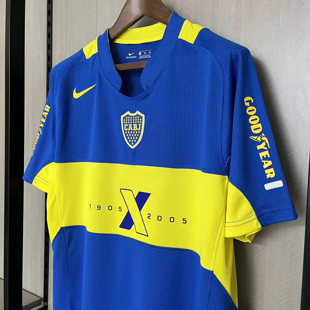 Camisola principal Boca Juniors 05/06 Edição Centenária - Versão adepto 6
