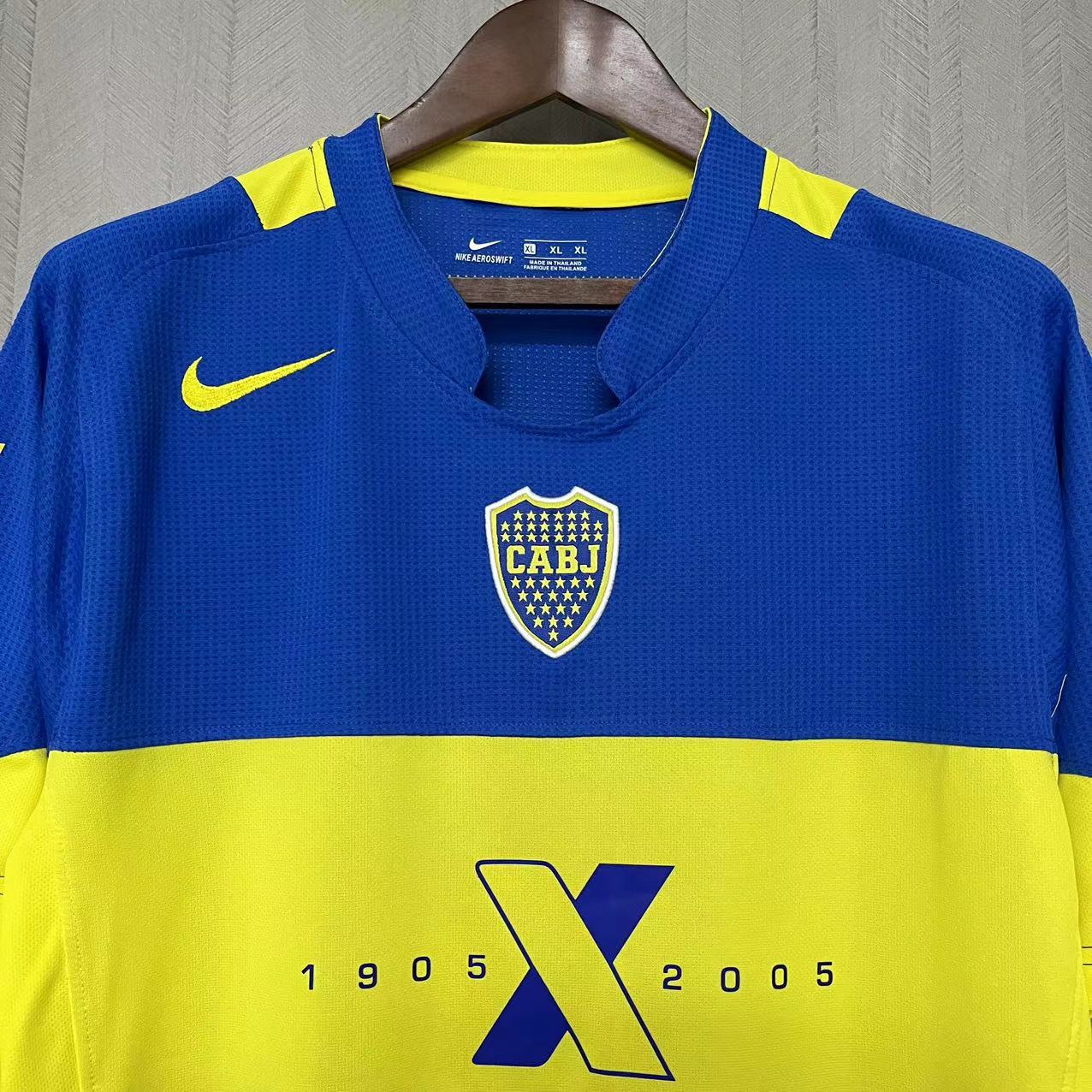 Camisola principal Boca Juniors 05/06 Edição Centenária - Versão adepto 5