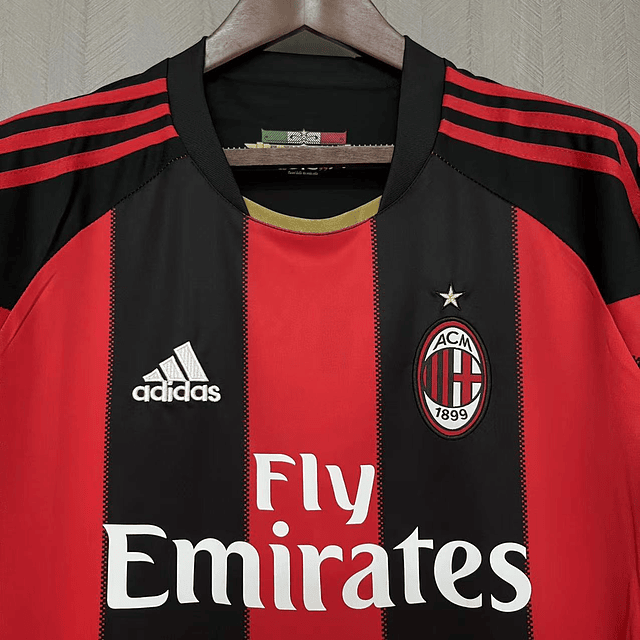 Camisola Principal Ac Milan 2010/2011 - Versão adepto - Manga comprida