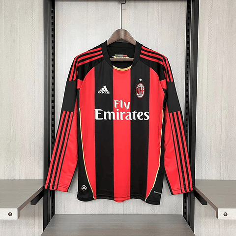Camisola Principal Ac Milan 2010/2011 - Versão adepto - Manga comprida