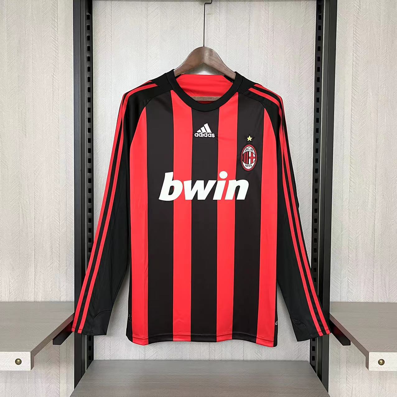 Camisola Principal Ac Milan 2008/2009 - Versão adepto - Manga comprida 1