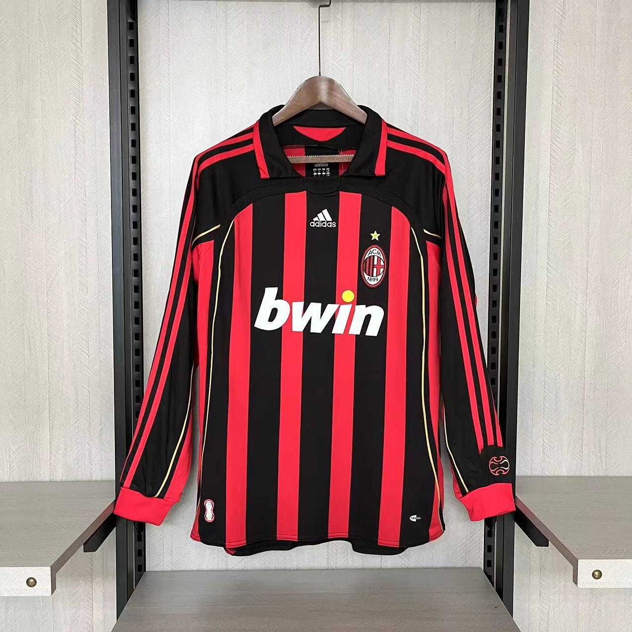 Camisola Principal Ac Milan 2006/2007 - Versão adepto - Manga comprida 1